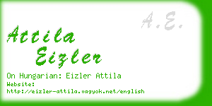 attila eizler business card